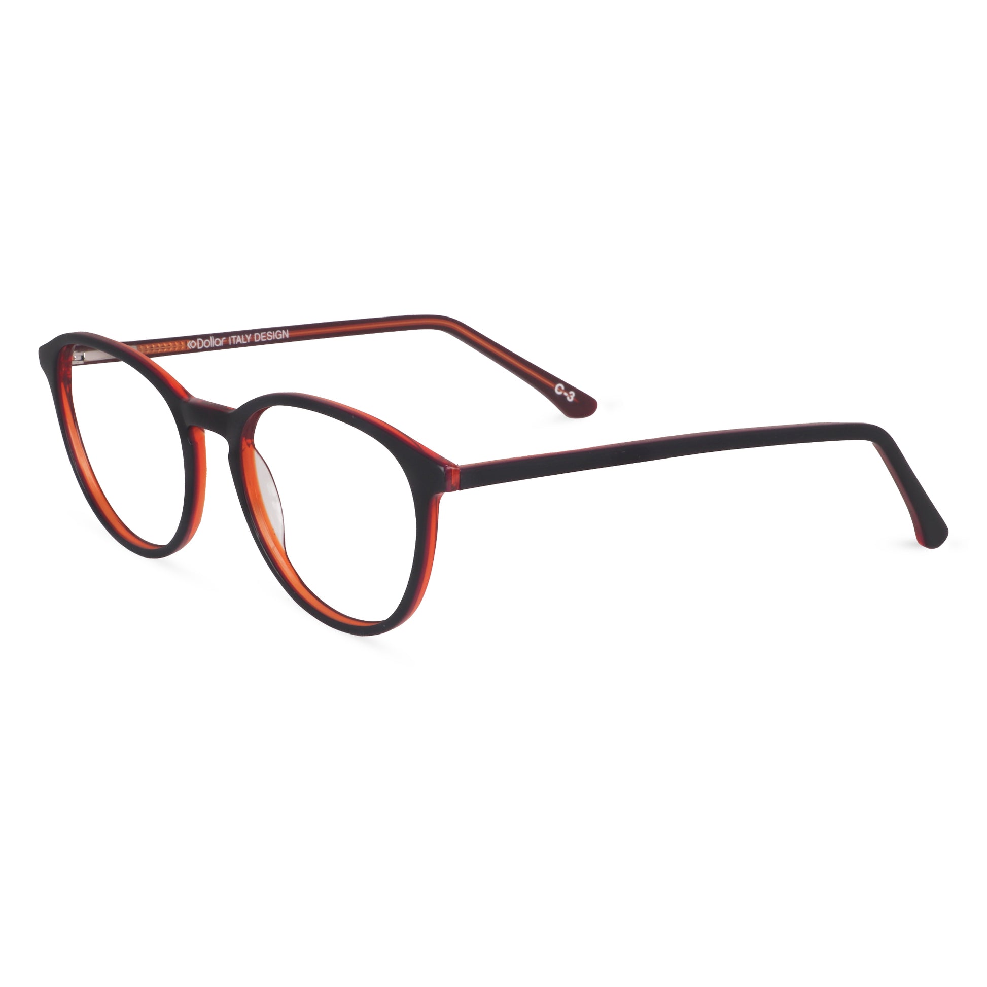 Los Comun Dark Blue Tortoise Round Shiny Full Rim Ultra Lite - Lens Caravan