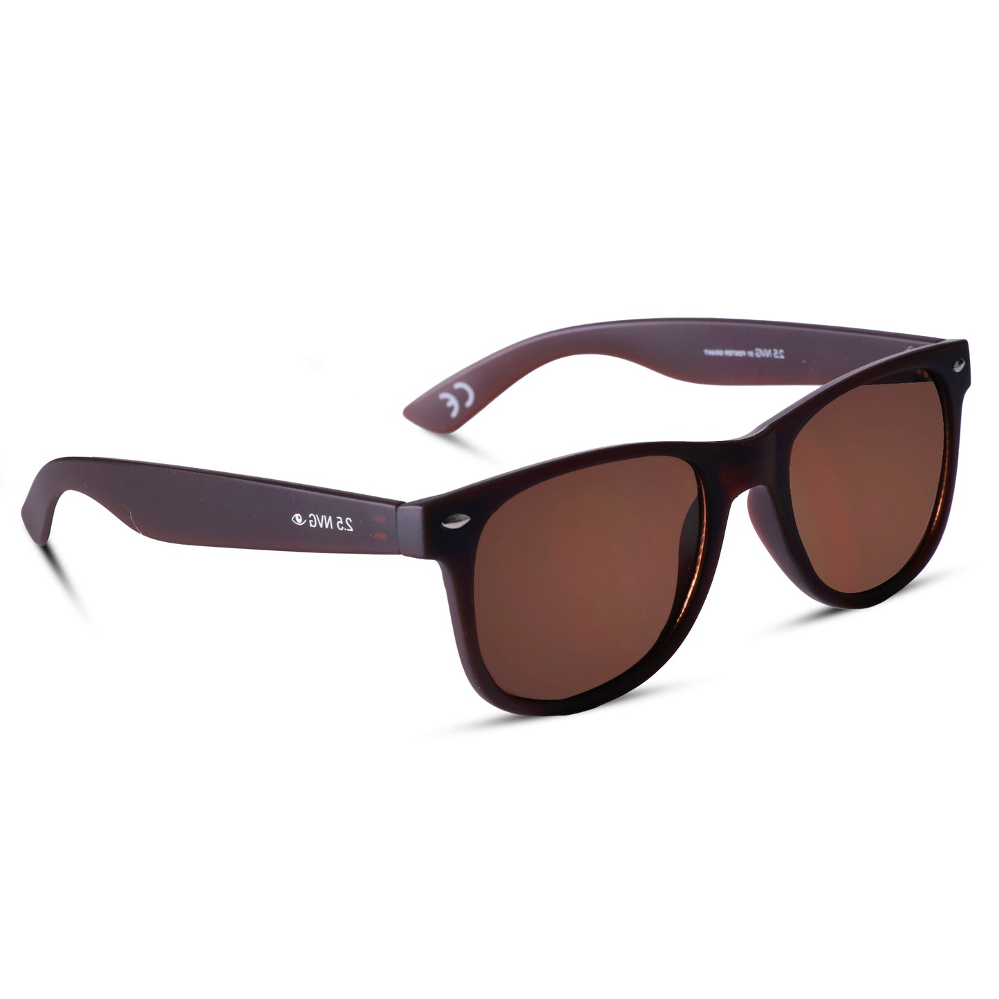 2.5 NVG UV Protected Brown Wayfarer Sunglasses