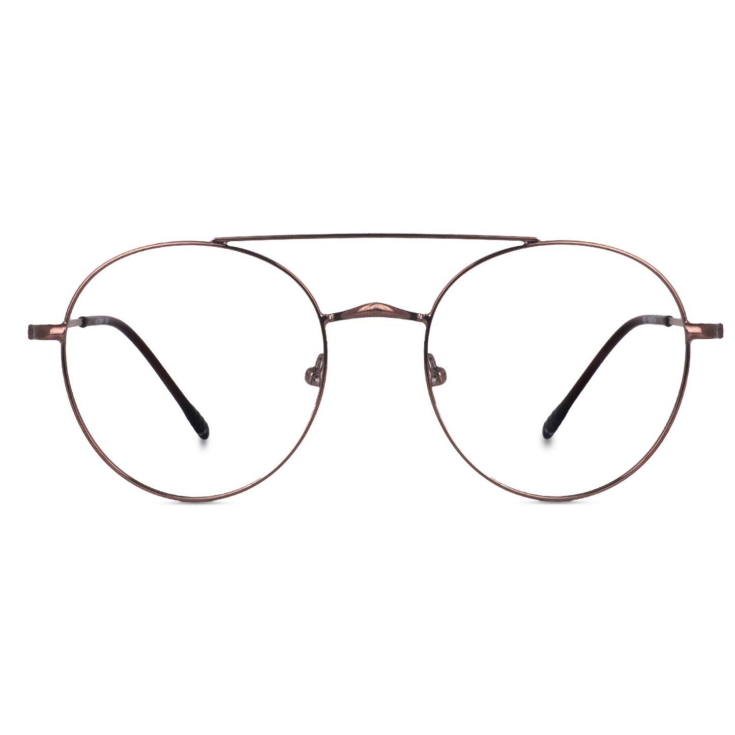 Loscomun Computer Glasses Brown Round Eyeglasses