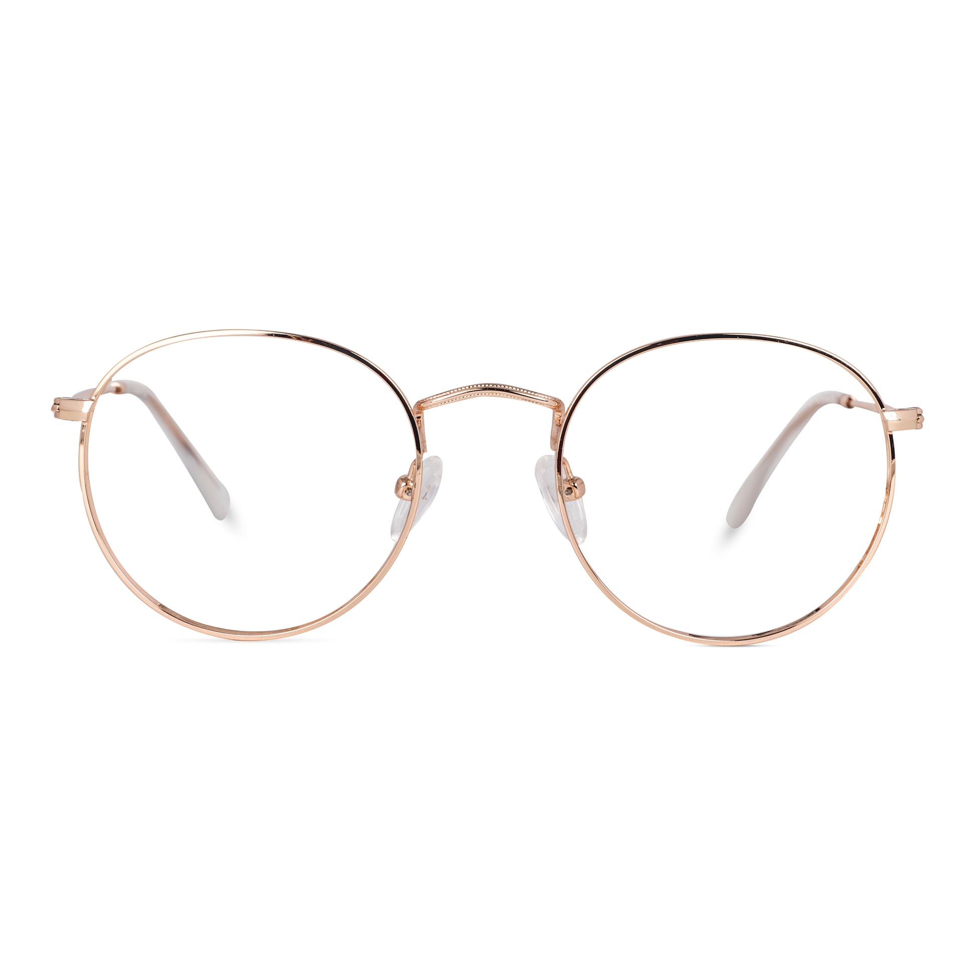 Los Comun Gold Round Sleek Metal Full Rim - Lens Caravan