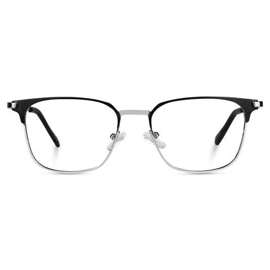 2.5 NVG Computer Glasses Black Silver Wayfarer Eyeglasses