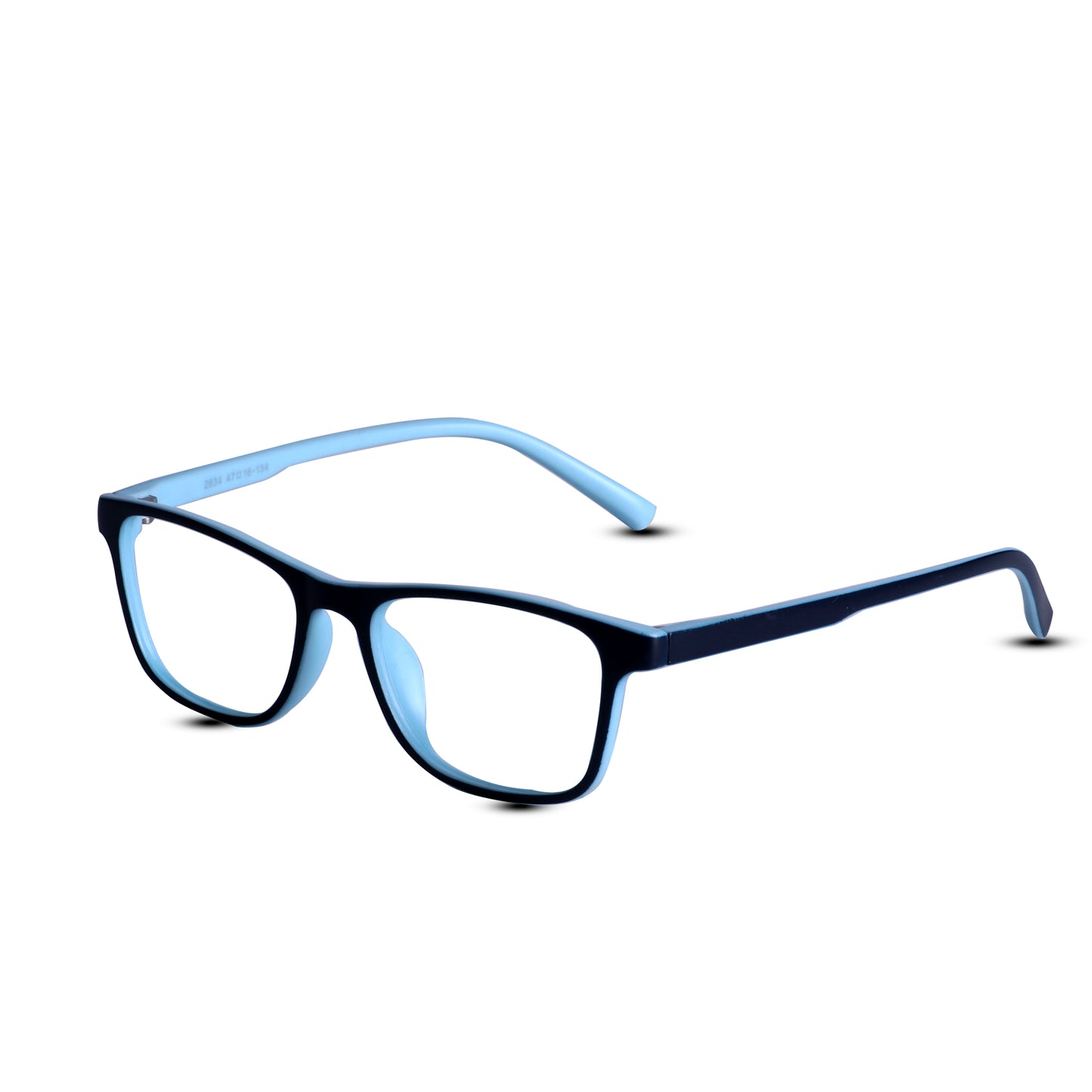 Los Comun Matte Black Blue Rectangular For Kids 2834