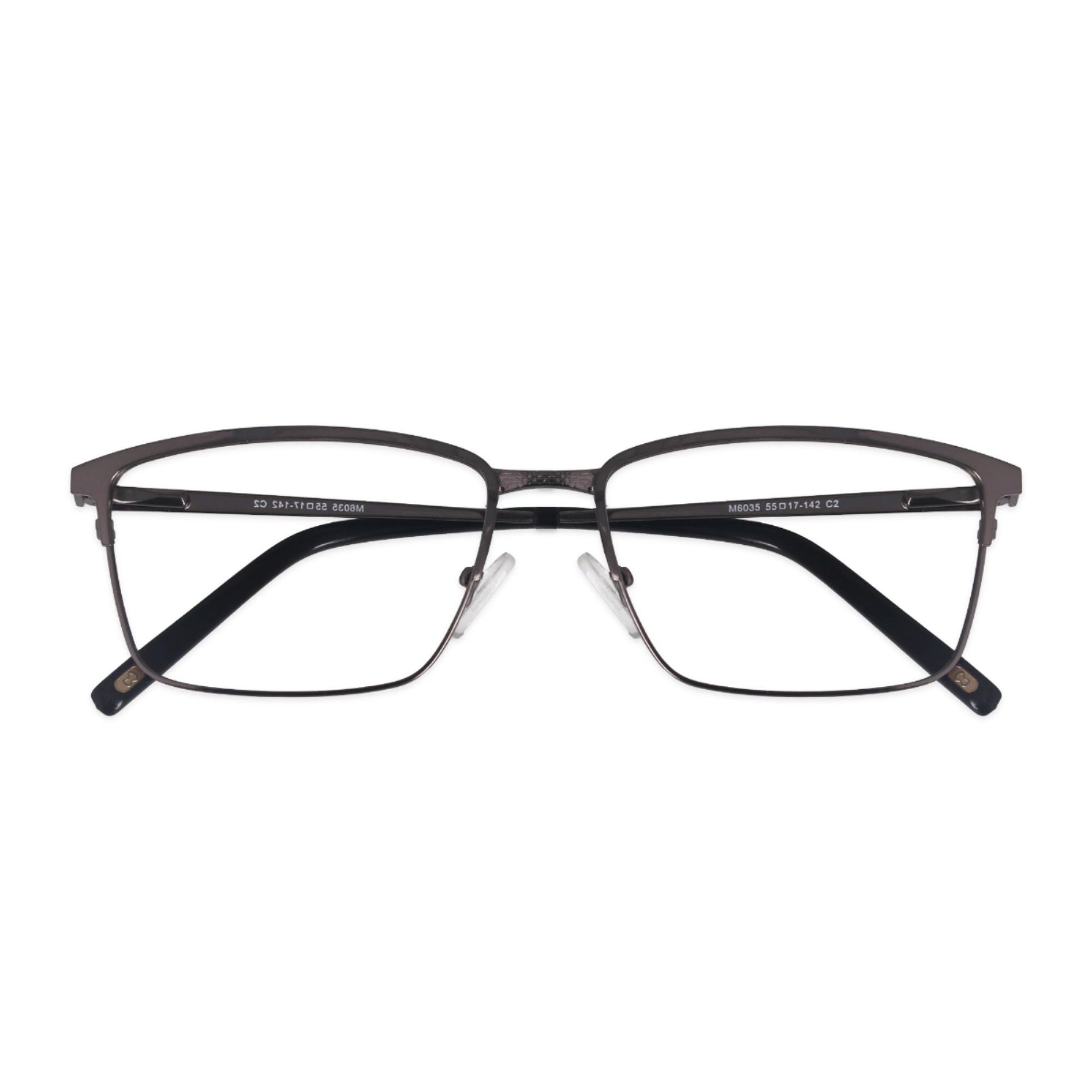 Los comun Grey Sleek Metal Rectangular Full Frame - Lens Caravan