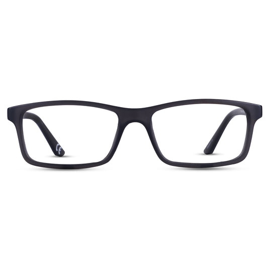 2.5 NVG Computer Glasses Matte Grey Rectangular Eyeglasses