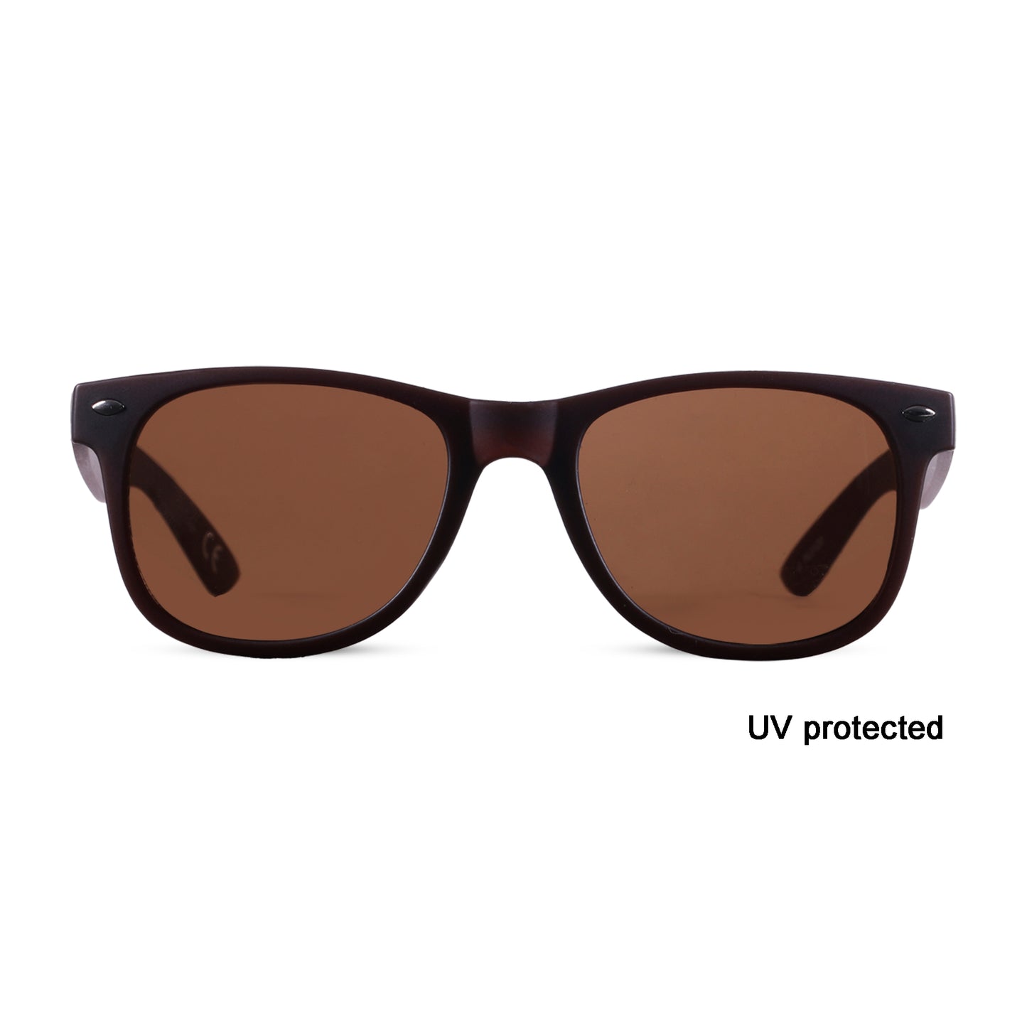 2.5 NVG UV Protected Brown Wayfarer Sunglasses