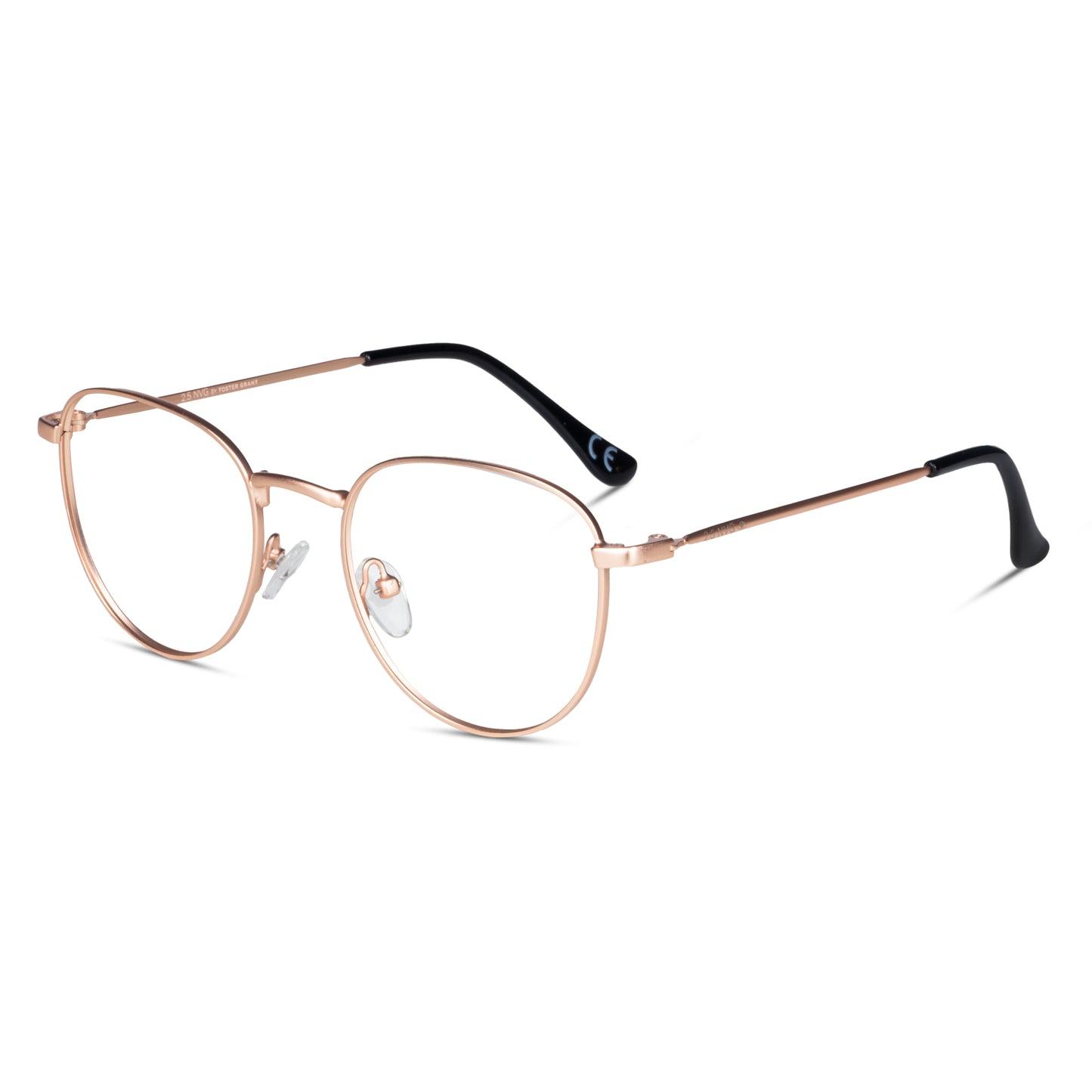 2.5 NVG Computer Glasses Gold Round Eyeglasses