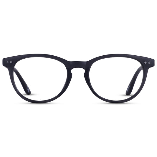 2..5 NVG Computer Glasses Matte Black Round Eyeglasses
