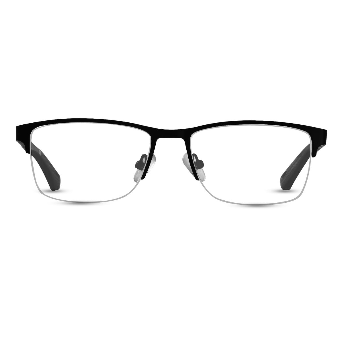 2.5 NVG Matte Black Grey Rectangular Half Frame