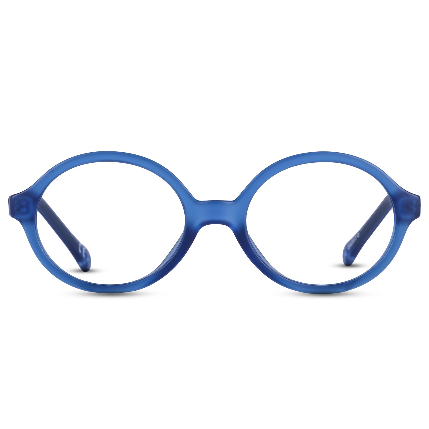 2.5 NVG Computer Glasses Matte Blue Round Eyeglasses