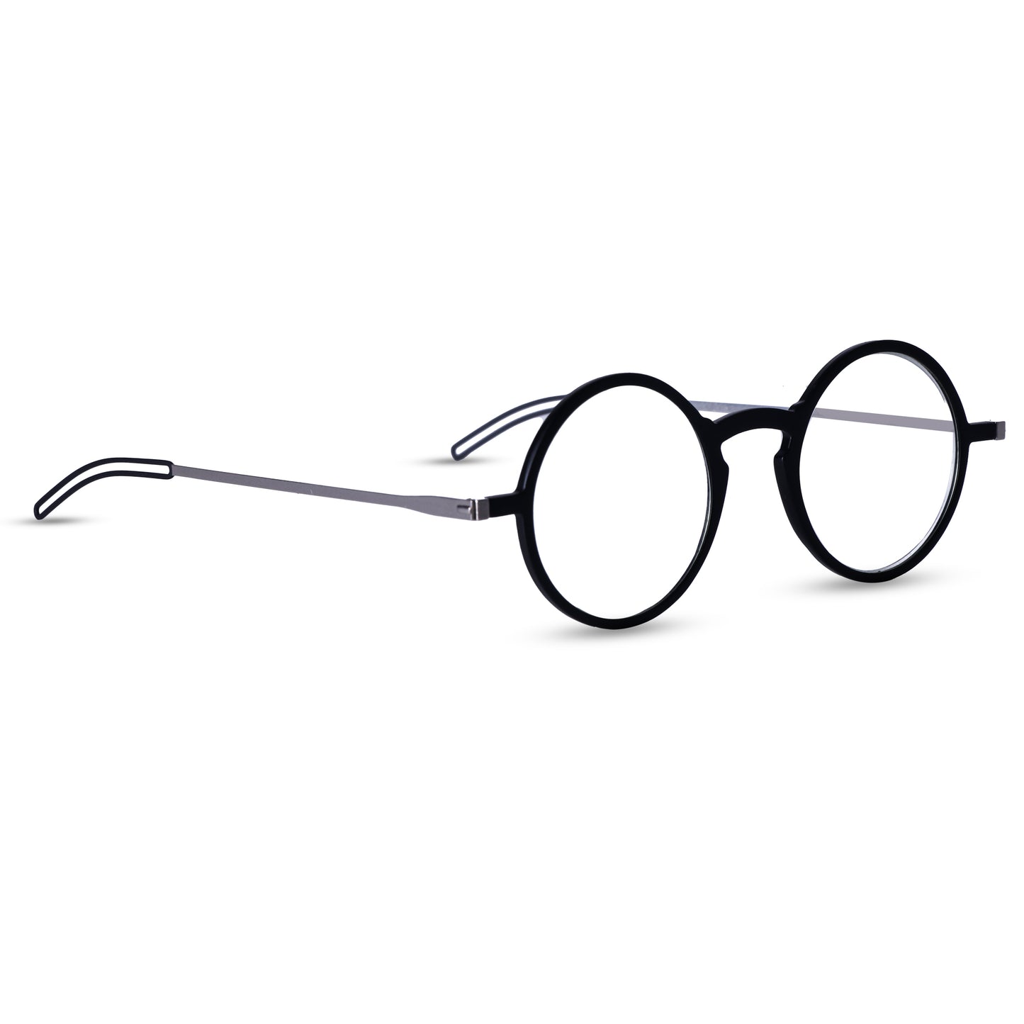 Sirts Thin Black Round Reading Glasses +1.50
