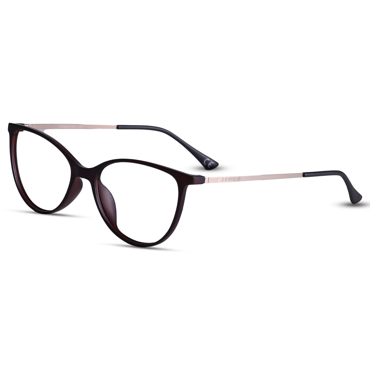 2.5 NVG Matte Brown Cateye TR OT 201 01 09 (Including Anti-Glare Lens)