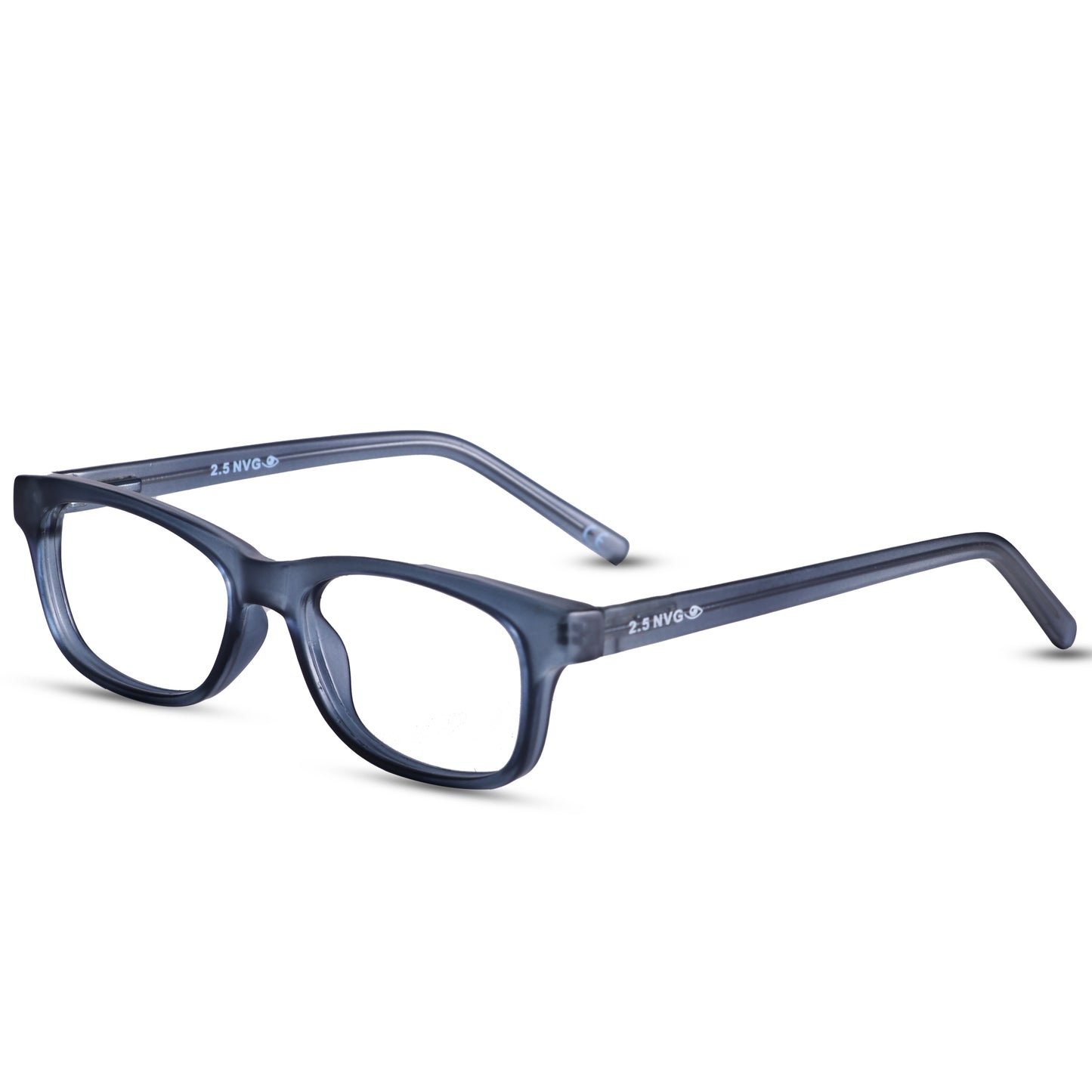 Loscomun Computer Glasses Matte Blue Oval Eyeglasses