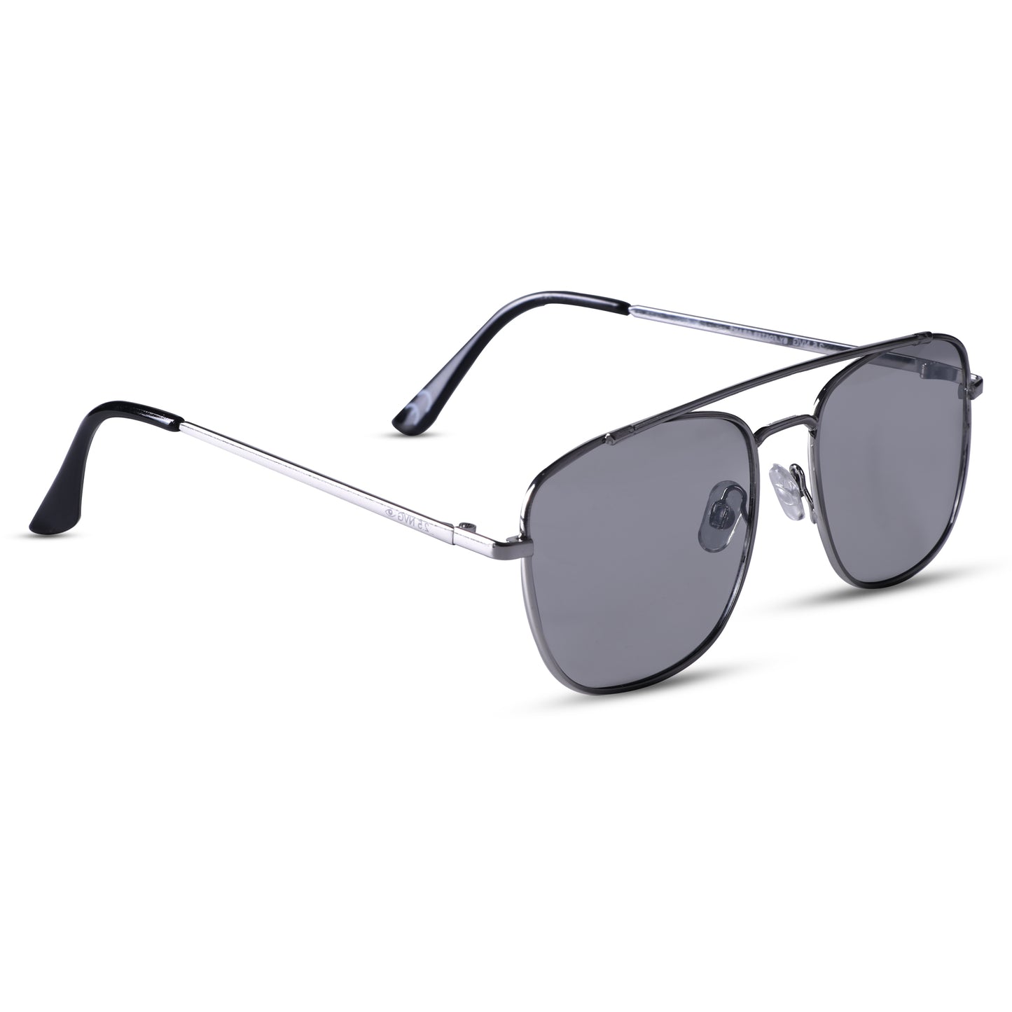 2.5 NVG UV Protected Black Square Sunglasses