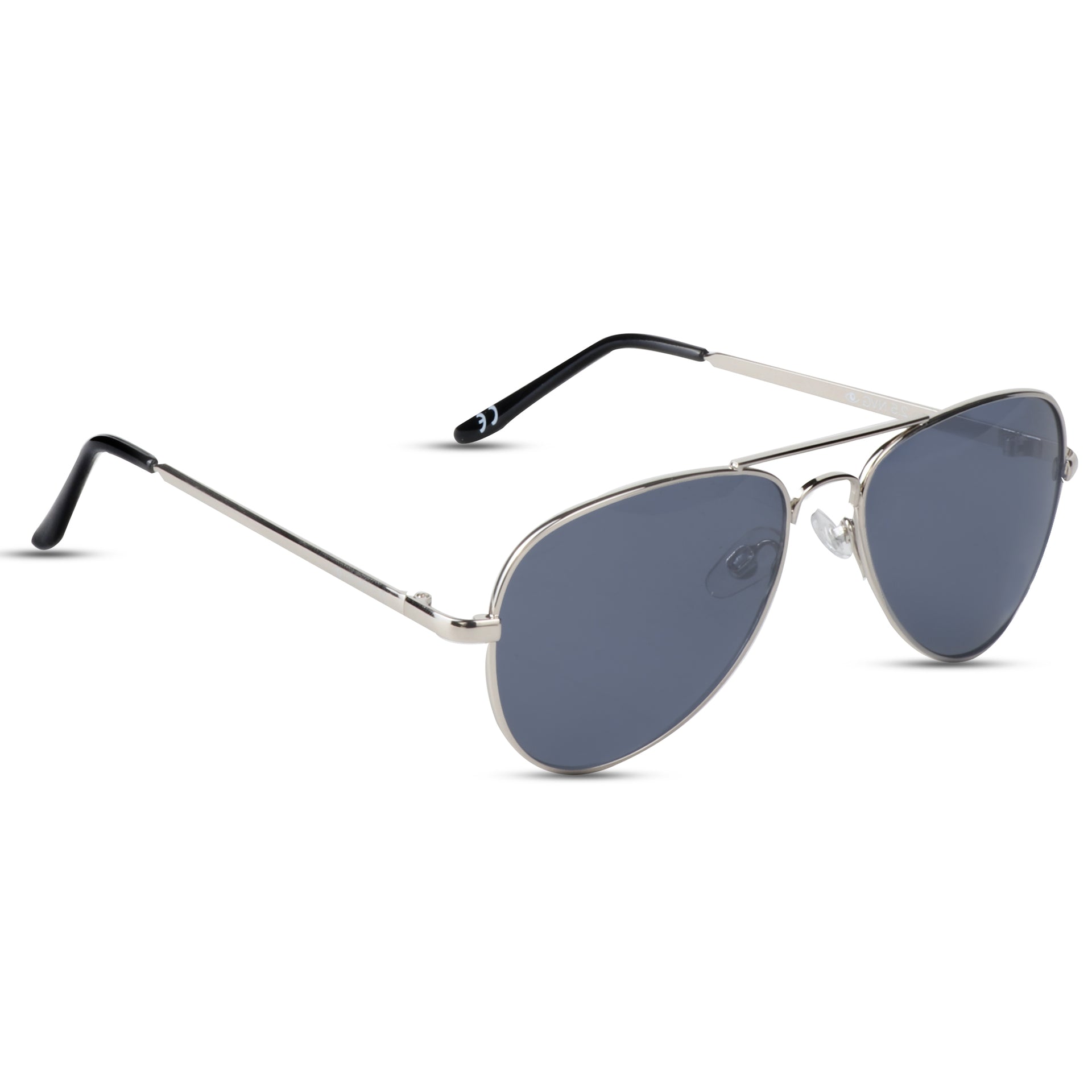 2.5 NVG UV Protected Silver Blue Aviator Sunglasses