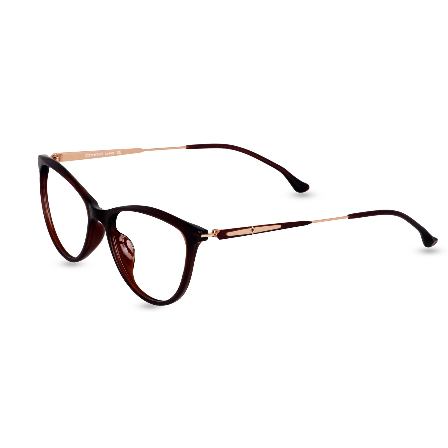 Los comun Brown Gold Sleek Side Cateye - Lens Caravan