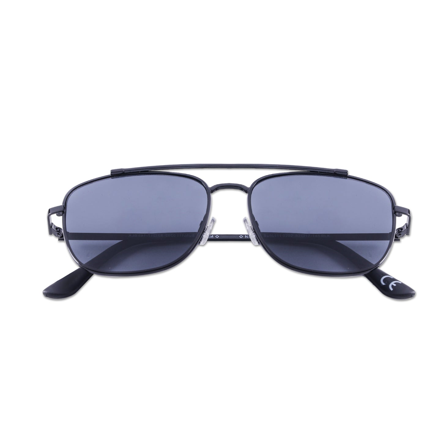 2.5 NVG UV Protected Black Square Sunglasses