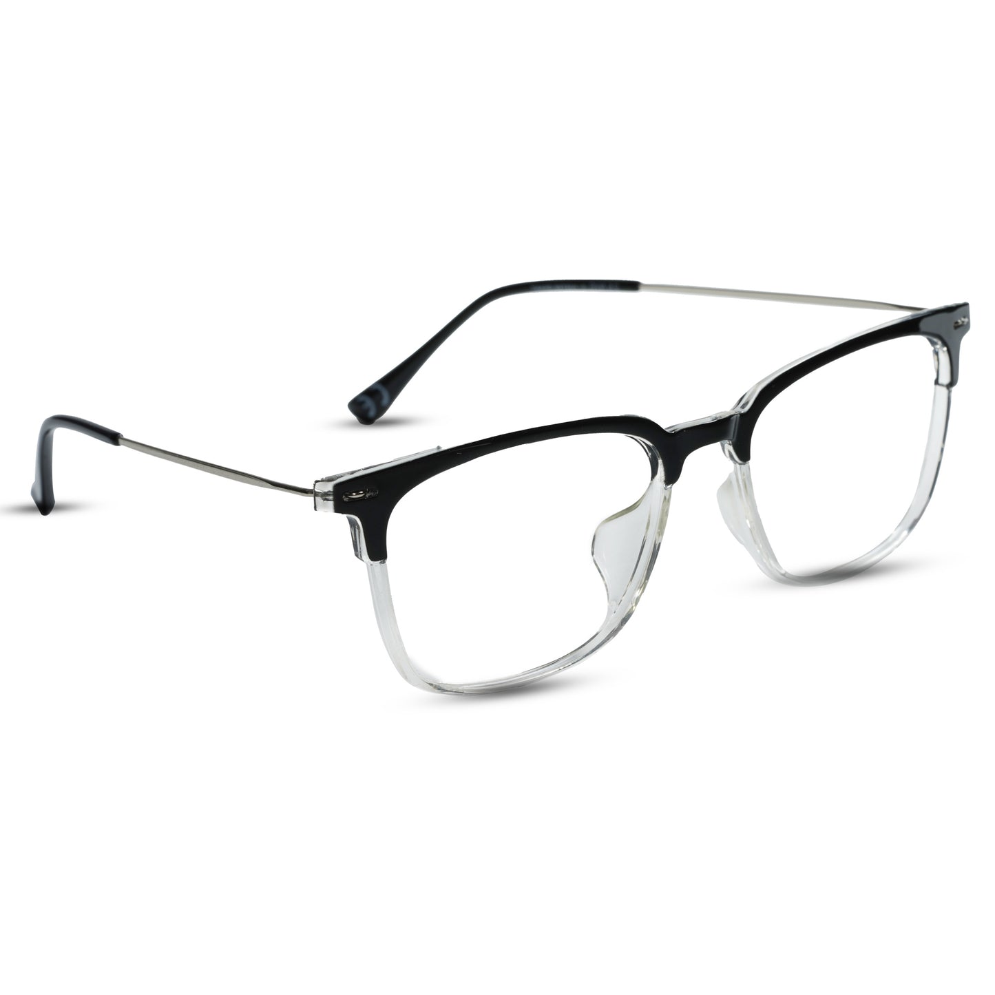 2.5 NVG Computer Glasses Black Transparent Square Eyeglasses