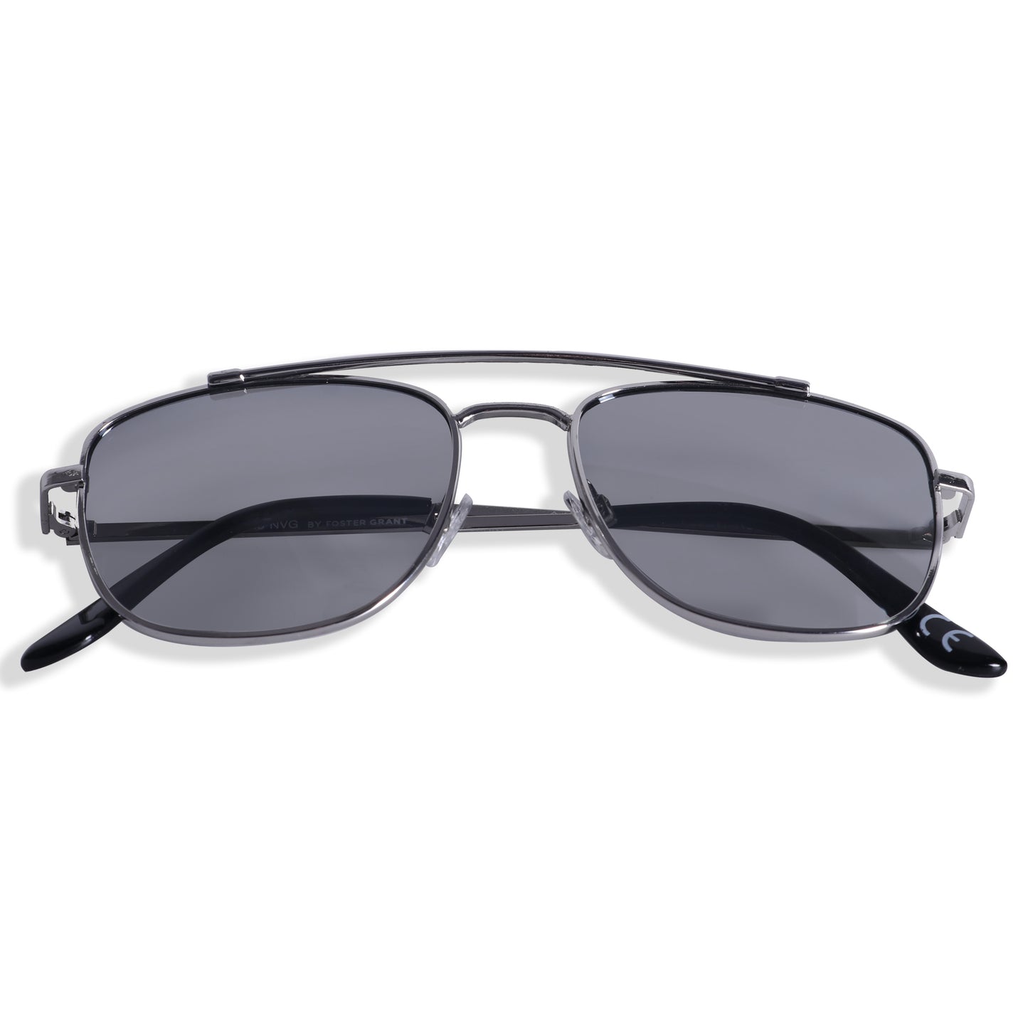 2.5 NVG UV Protected Black Square Sunglasses