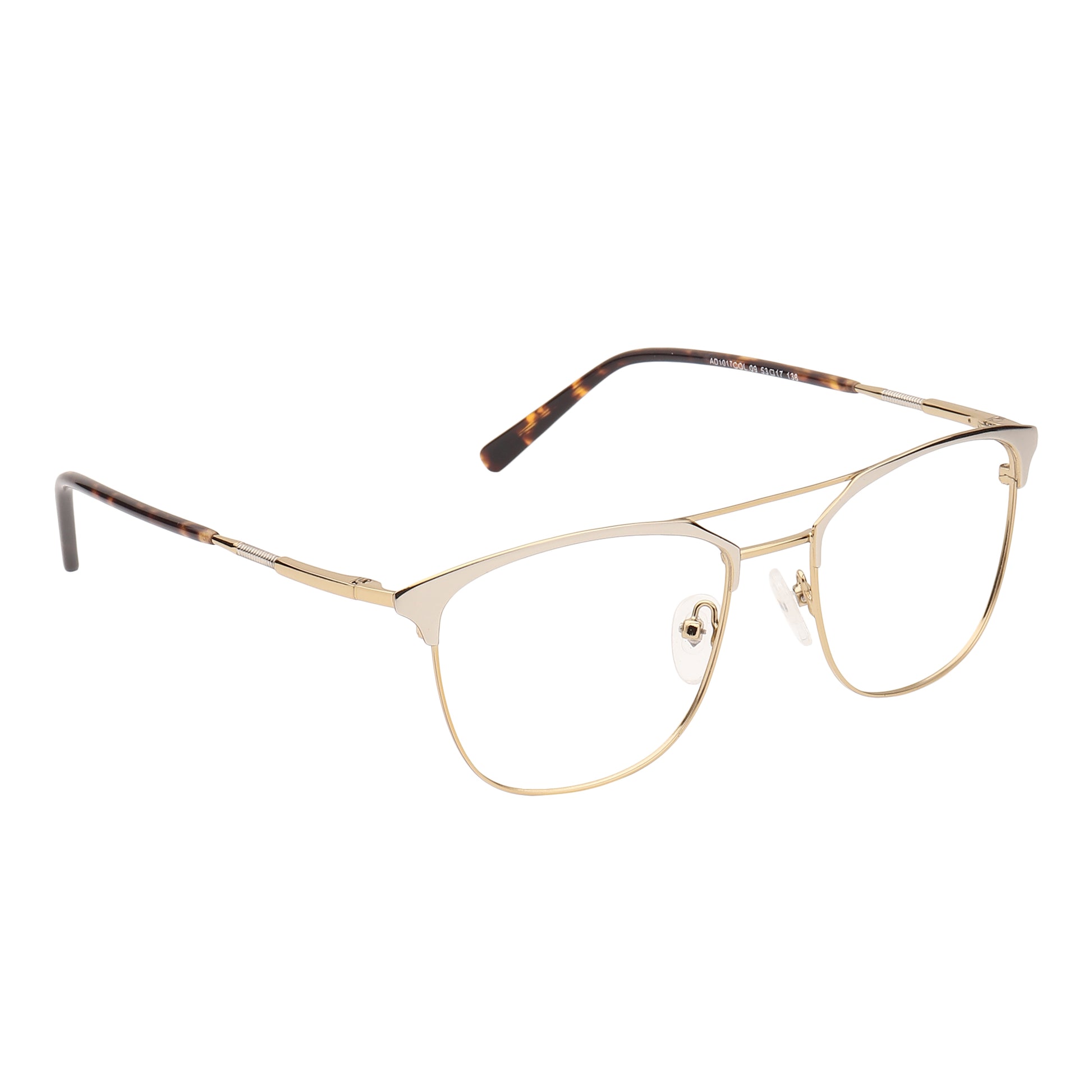 Sirts Golden Metal Sleek Side Brown With Bar Square Full Rim - Lens Caravan