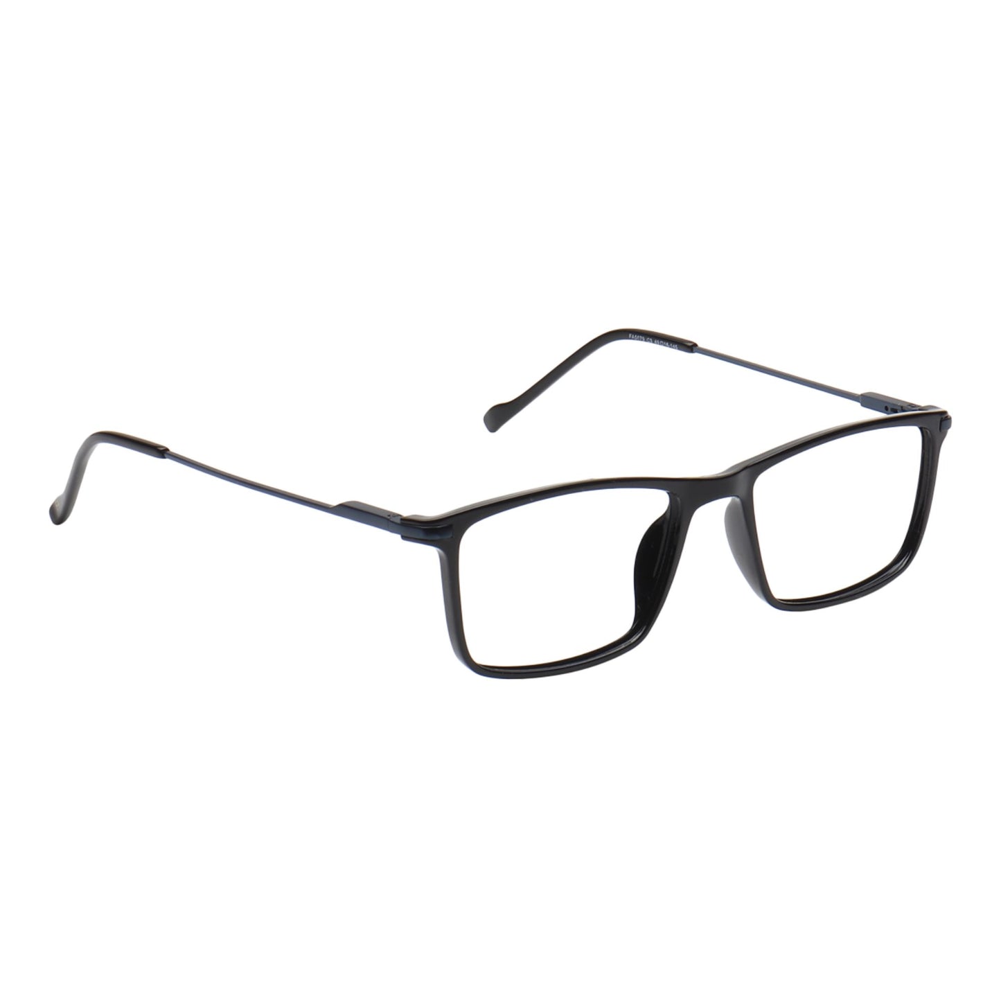 Los Comun Black Blue Sleek Metal Full Rim Rectangular - Lens Caravan