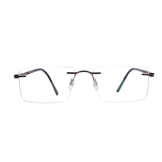 Loscomun Computer Glasses Brown Rectangular Eyeglasses
