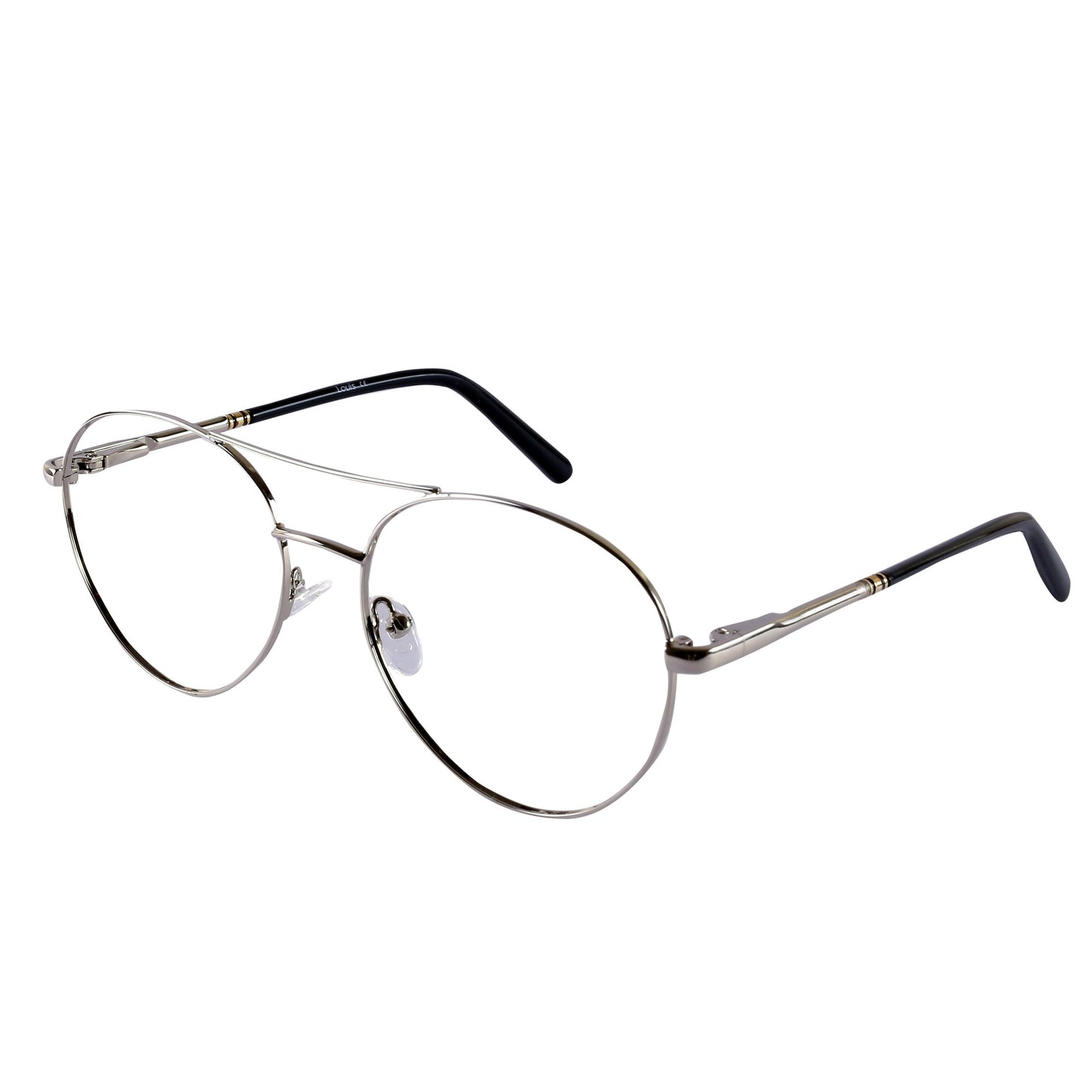 Loscomun Computer Glasses Silver Aviator Eyeglasses
