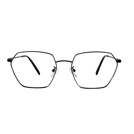Loscomun Computer Glasses Black Hexagon Eyeglasses