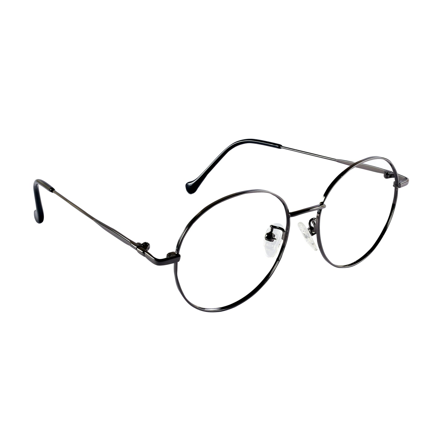 Loscomun Computer Glasses Silver Round Eyeglasses