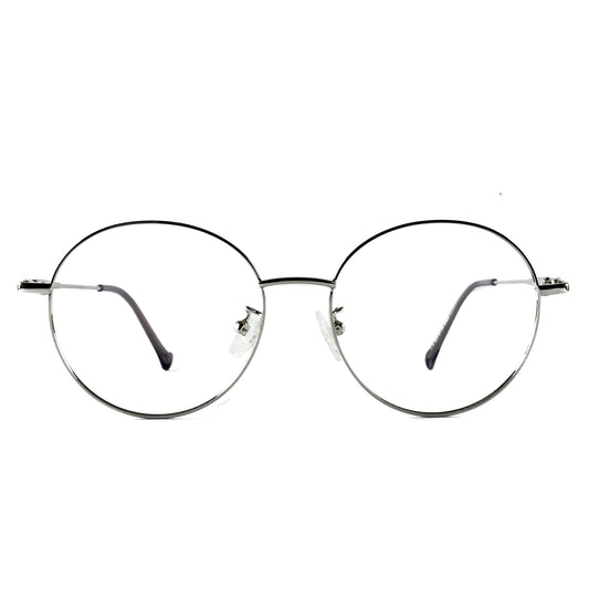 Loscomun Computer Glasses Silver Round Eyeglasses