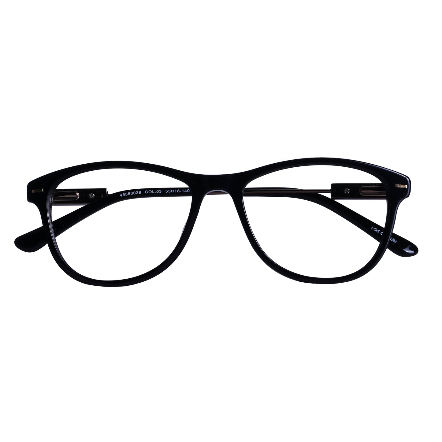 Los Comun Black Sleek Metal Cateye 45560039 (Including Anti-Glare Lens)
