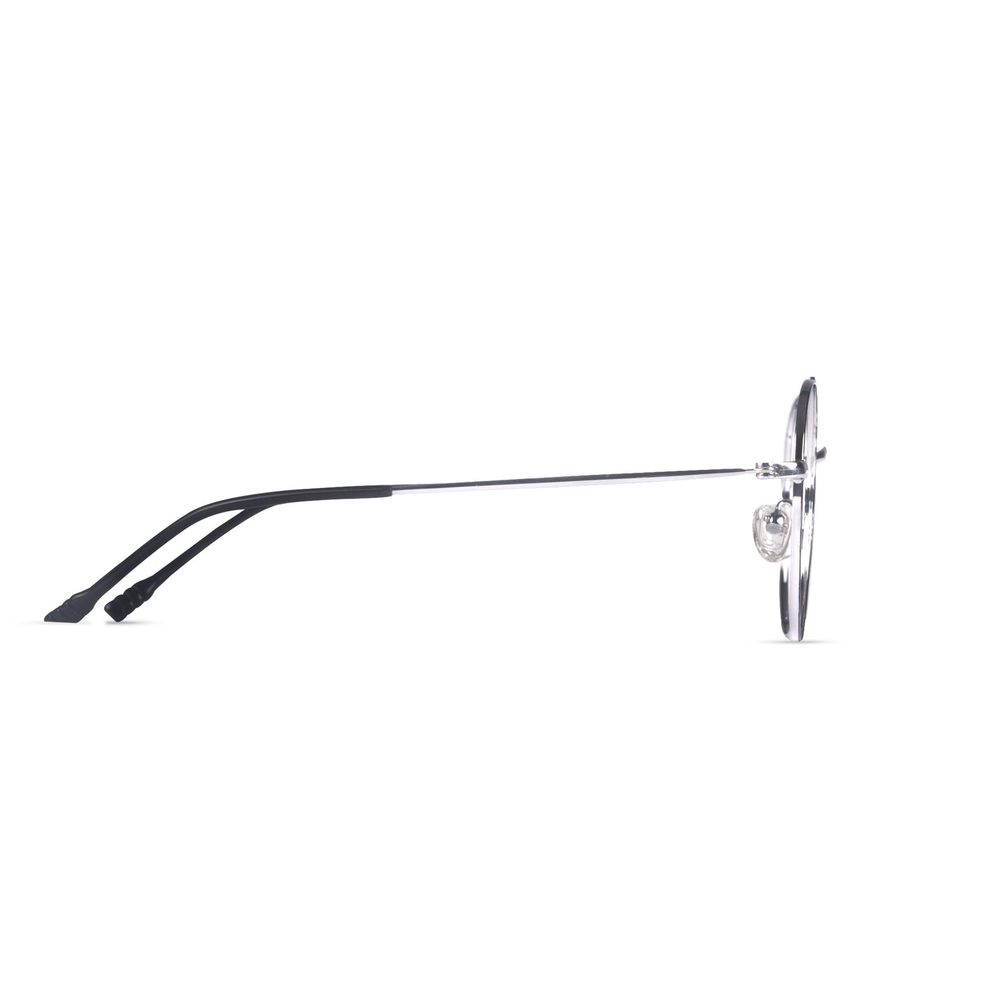 Los comun Brown Sleek Metal Round With Bar Full Rim - Lens Caravan