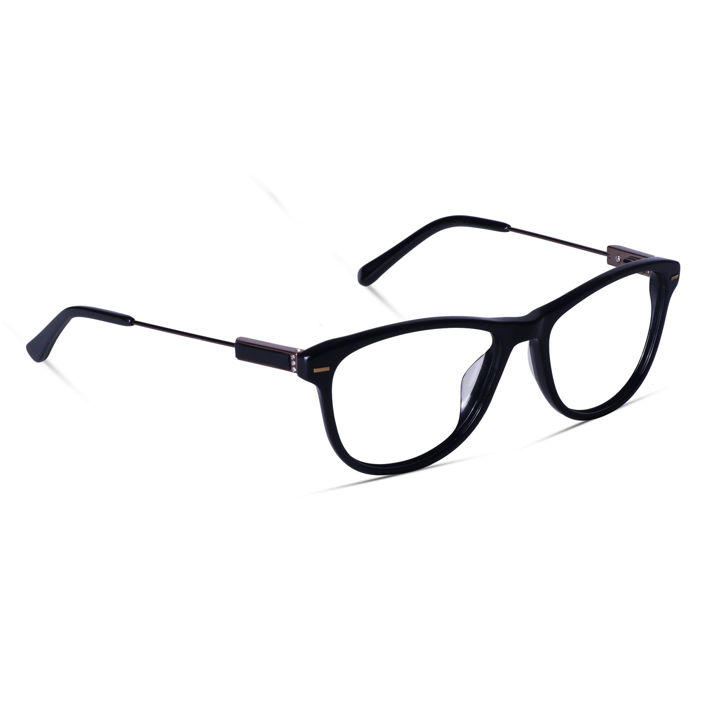 Los Comun Black Sleek Metal Cateye 45560039 (Including Anti-Glare Lens)